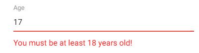 Age validator