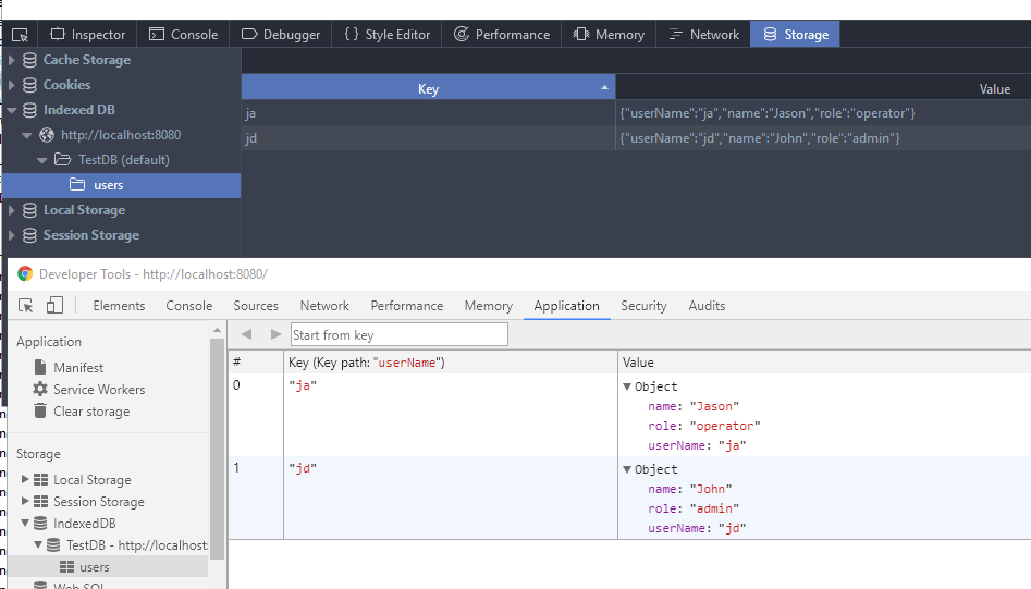 IndexedDB Developer Tools